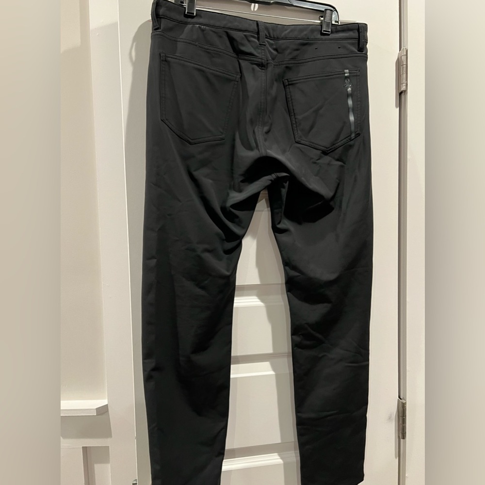 Prada Straight Leg Black Fleece Lined Trousers Size 35 - Picture 5 of 8